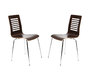 Lot de 2 chaises design cuisine weng&eacute; ZENIA