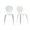 Lot de 2 chaises design empilables blanches NEW ABIGAIL