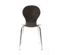 Lot de 2 chaises design empilables bois marron fonc&eacute; NEW ABIGAIL