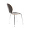 Lot de 2 chaises design empilables bois marron fonc&eacute; NEW ABIGAIL