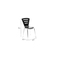 Lot de 2 chaises design empilables bois naturel fonc&eacute; LENA