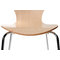 Lot de 2 chaises design empilables bois naturel NEW ABIGAIL