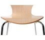 Lot de 2 chaises design empilables bois naturel NEW ABIGAIL