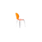 Lot de 2 chaises design empilables oranges NEW ABIGAIL