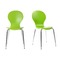 Lot de 2 chaises design empilables vertes pomme NEW ABIGAIL