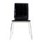 Lot de 2 chaises design noires et blanches JADA