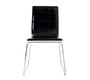 Lot de 2 chaises design noires et blanches JADA