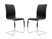 Lot de 2 chaises design noires et blanches SADIE