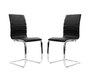 Lot de 2 chaises design noires et blanches SADIE