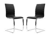 Lot de 2 chaises design noires et blanches SADIE