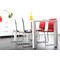 Lot de 2 chaises design rouges et blanches JADA