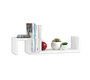 Lot de 2 &eacute;tag&egrave;res design blanches NEW TWIST