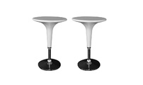 Lot de 2 tables de bar blanches JOHN