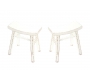 Lot de 2 tabourets baroques blancs ETALON