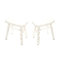 Lot de 2 tabourets baroques blancs ETALON