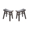 Lot de 2 tabourets baroques noirs ETALON