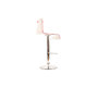 Lot de 2 tabourets bicolores rouges et blancs SATURNE carr&eacute; 
