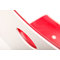 Lot de 2 tabourets bicolores rouges et blancs SATURNE carr&eacute; 