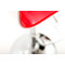 Lot de 2 tabourets bicolores rouges et blancs SATURNE carr&eacute; 