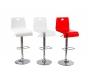 Lot de 2 tabourets blancs SATURNE carr&eacute; 