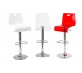 Lot de 2 tabourets blancs SATURNE carr&eacute; 