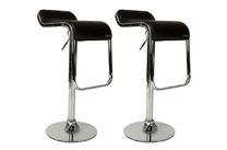 Lot de 2 tabourets de bar / cuisine ANDROMEDE - coloris chocolat image pub1