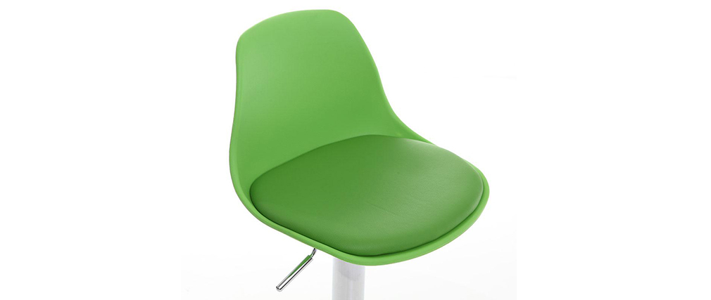 Lot de 2 tabourets de bar design verts STEEVY