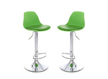 Lot de 2 tabourets de bar design verts STEEVY