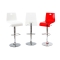 Lot de 2 tabourets rouges transparents SATURNE carr&eacute; 