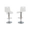 Lot de 2 tabourets transparents SATURNE carr&eacute; 