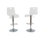 Lot de 2 tabourets transparents SATURNE carr&eacute; 
