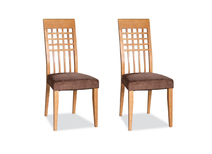 Lot de deux chaises bois ch&ecirc;ne clair REBECCA