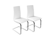 Lot de deux chaises design blanches CARYS