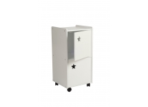 Meuble de rangement enfant 2 portes blanc ETOILE