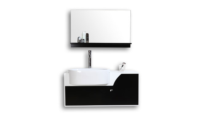 Meuble de salle de bain Jasper : vasque, meuble sous vasque et miroir