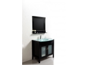 Meuble de salle de bain : vasque, meuble sous-vasque et miroir THELIO