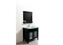 Meuble de salle de bain : vasque, meuble sous-vasque et miroir THELIO