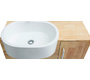Meuble de salle de bain : vasque, meuble sous-vasque, &eacute;tag&egrave;res et miroir NIVAN