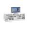 Meuble TV design laqu&eacute; blanc amovible TROYE
