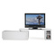 Meuble TV design laqu&eacute; blanc amovible TROYE