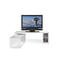 Meuble TV design laqu&eacute; blanc amovible TROYE