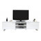 Meuble TV design laqu&eacute; blanc HALIFAX
