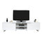 Meuble TV design laqu&eacute; blanc HALIFAX