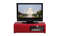 Meuble TV design laqu&eacute; framboise TIA