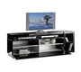 Meuble TV design laqu&eacute; noir amovible TROYE