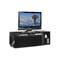 Meuble TV design laqu&eacute; noir amovible TROYE