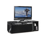 Meuble TV design laqu&eacute; noir amovible TROYE
