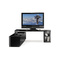 Meuble TV design laqu&eacute; noir amovible TROYE