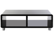 Meuble TV design laqu&eacute; noir PIXY