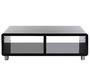 Meuble TV design laqu&eacute; noir PIXY